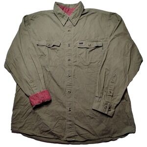 VTG Y2K ROYAL ROBBINS Men Large Olive Drab Outdoor Travel Long Sleeve Shirt